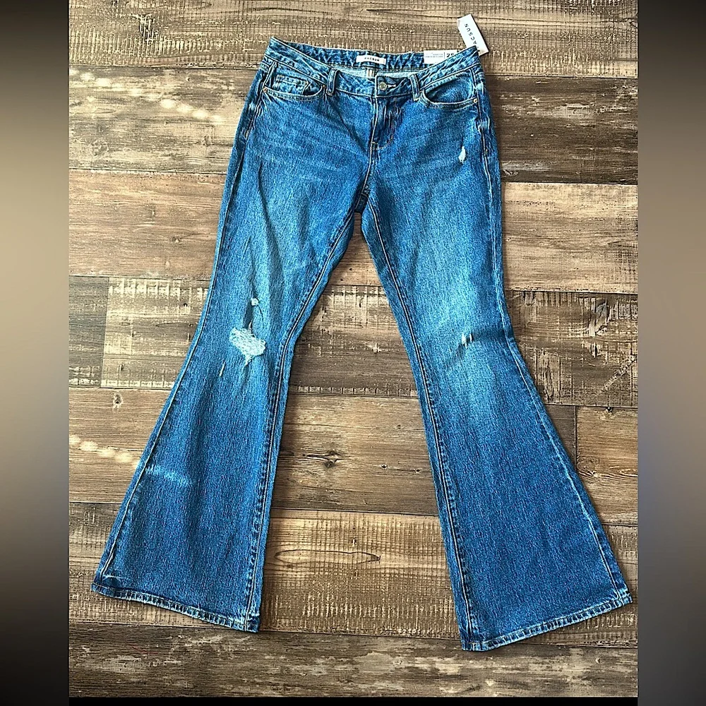Pacsun Y2K low rise stretch flare jean size 28 NWT - Picture 2 of 4